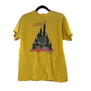 Walt Disney World Shirt Adult S Yellow 1971 Parks Retro Magical Place